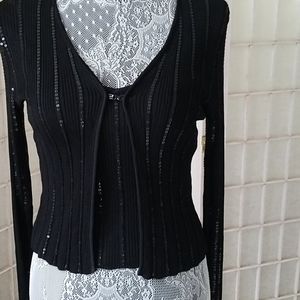 Black sequin top and cami set